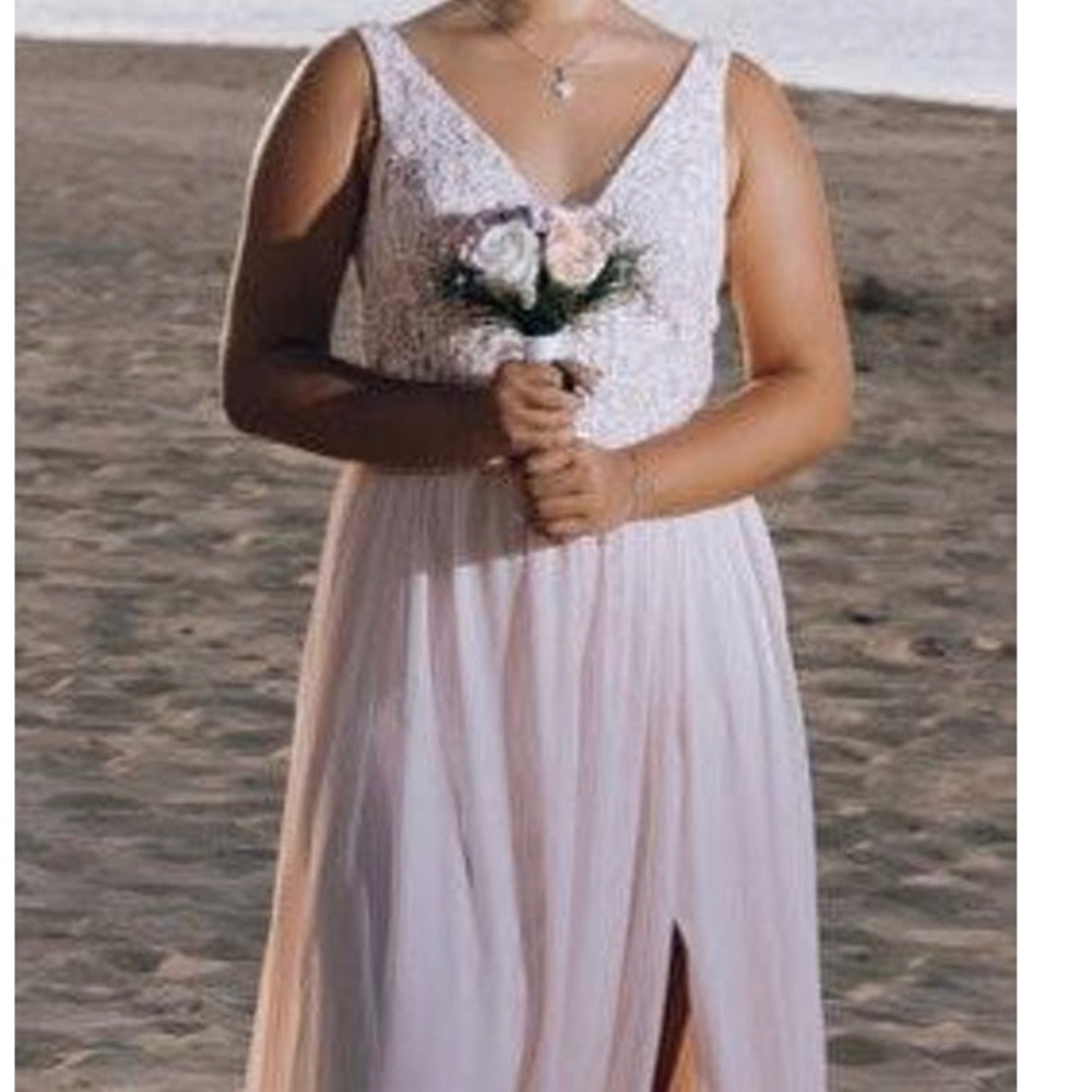 light pink bridesmaid dress